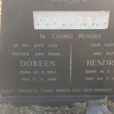 ? Hendrik 1912-1981 &amp; Doreen 1923-1976