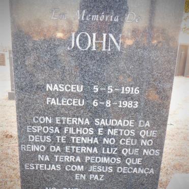 ? John 1916-1983 &amp; Maria Angelina 1922-1995