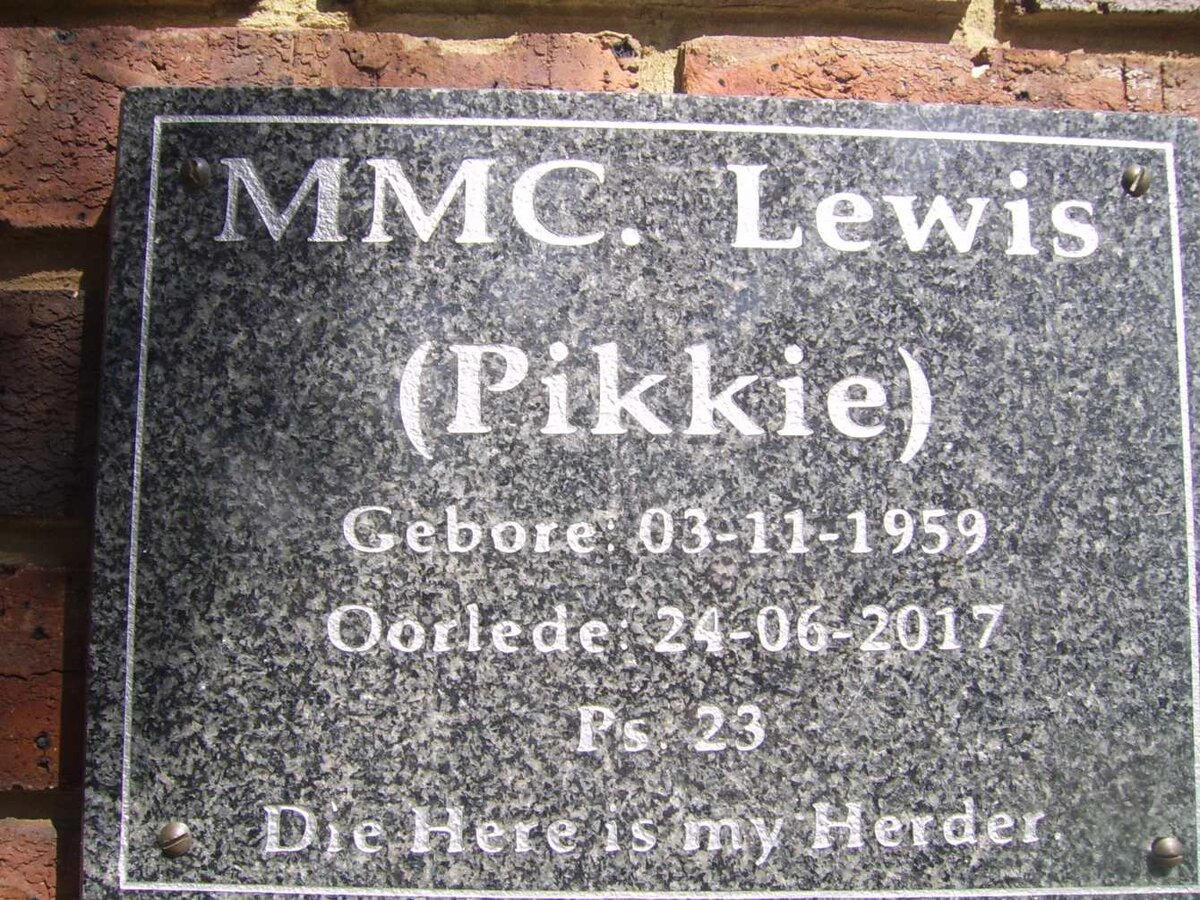 LEWIS M.M.C. 1959-2017