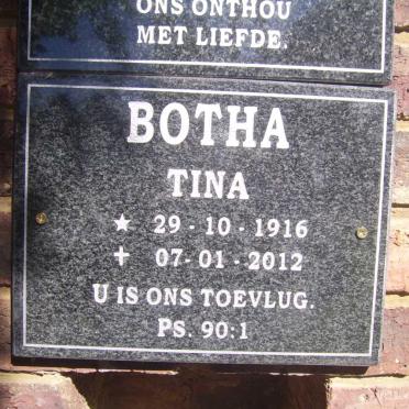 BOTHA Tina 1916-2012