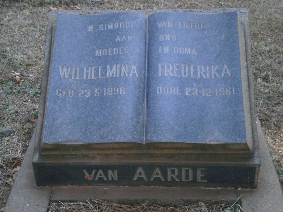 AARDE Wilhelmina Frederika, van 1896-1961