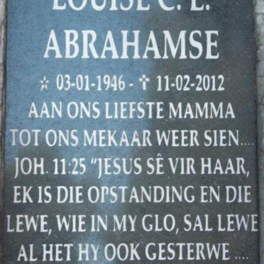 ABRAHAMSE Louise C.E. 1946-2012