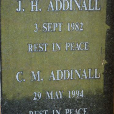 ADDINALL J.H. -1982 :: ADDINALL C.M. -1994