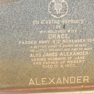 ALEXANDER James -1953 &amp; Grace -1943