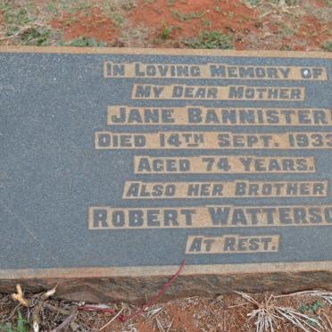 BANNISTER Jane -1933 :: WATTERSON Robert