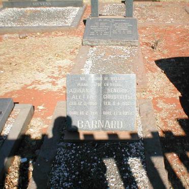 BARNARD Adriana Aletta 1886-1971 &amp; Hendrik Christoff 1883-1974