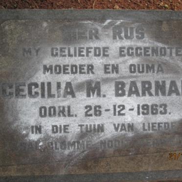 BARNARD Cecilia M. -1963