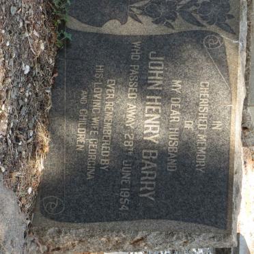 BARRY John Henry -1954