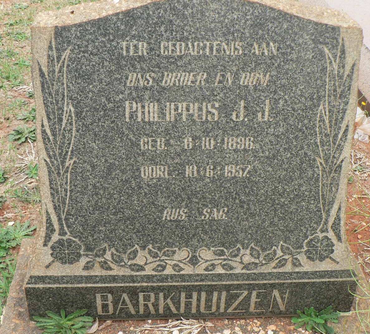 BARKHUIZEN Philippus J.J. 1896-1957