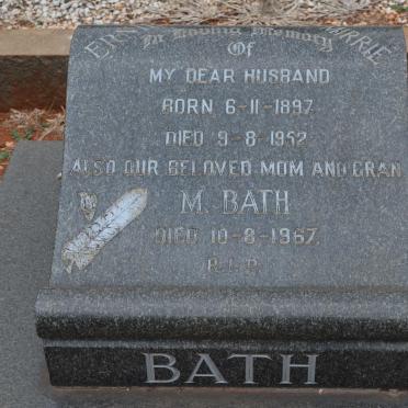 BATH Ernie Mirrie 1897-1952 &amp; M. -1967