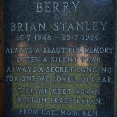 BERRY Brian Stanley 1948-1986