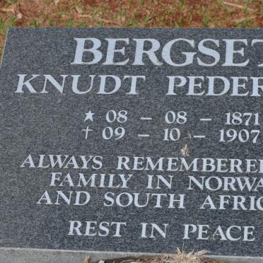 BERGSET Knudt Pedersen 1871-1907