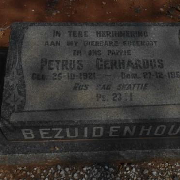 BEZUIDENHOUT Petrus Gerhardus 1921-1959 & Hester Anna 191?-1995