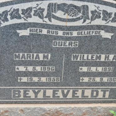 BEYLEVELDT Willem H.A. 1891-1962 &amp; Maria M. 1896-1956