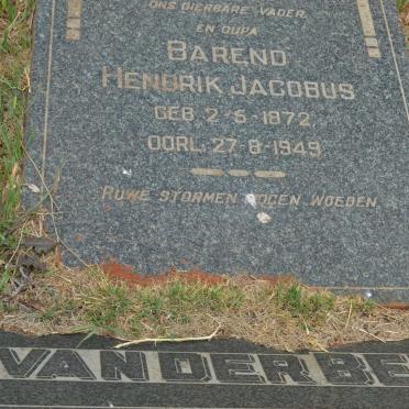 BERG Barend Hendrik Jacobus, van der 1872-1949