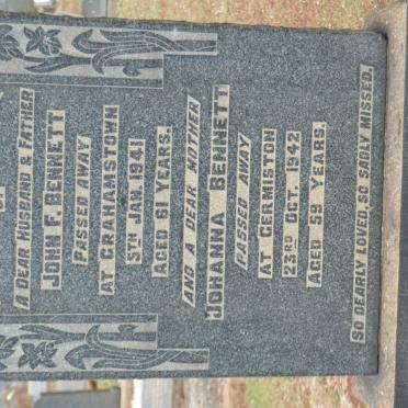 BENNETT John F. -1941 &amp; Johanna -1942