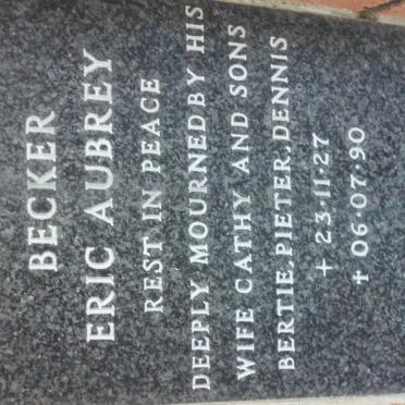 BECKER Eric Aubrey 1927-1990