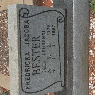 BESTER Fredricka Jacoba nee LOURENS 1929-1967