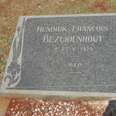 BEZUIDENHOUT Hendrik Francois -1929