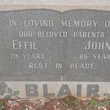 BLAIR John &amp; Effie