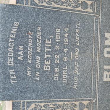 BLOM Bettie 1916-1944