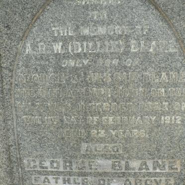 BLANE George -1930 :: BLANE A.R.W. -1912 :: BLANE Jessie -1936