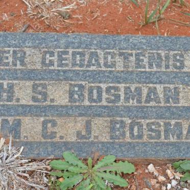 BOSMAN H.S. &amp; M.C.J.