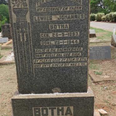 BOTHA Lewies Johannes 1883-1944