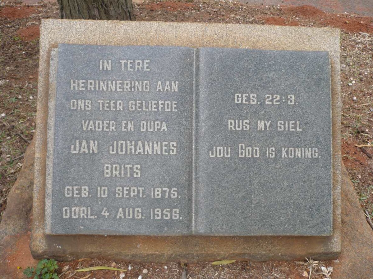 BRITS Jan Johannes 1875-1956