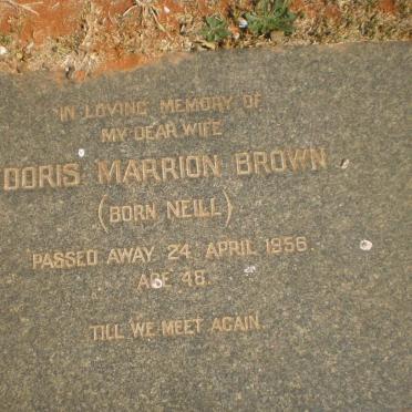 BROWN Doris Marrion nee NEILL -1956