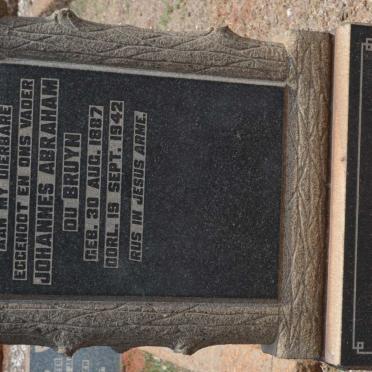 BRUYN Johannes Abraham, du 1887-1943