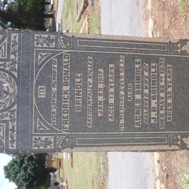 BRINDLE Agnes -1935 :: BRINDLE Fredrick Ronald -1917