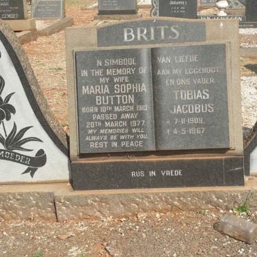 BRITS Tobias Jacobus 1909-1967 &amp; Maria Sophia BUTTON 1913-1977