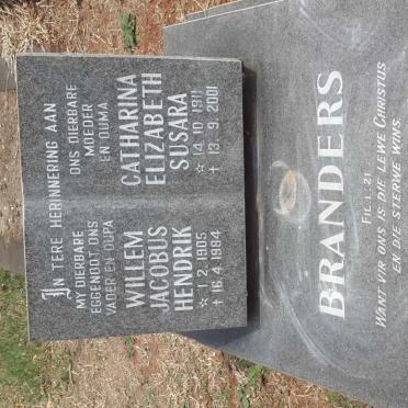 BRANDERS Willem Jacobus Hendrik 1905-1984 &amp; Catharina Elizabeth Susara 1911-2001