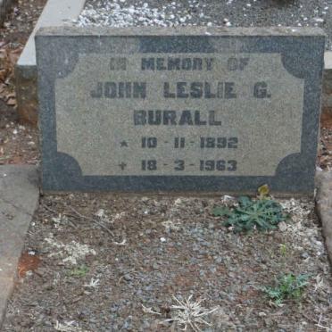 BURALL John Leslie G. 1892-1963