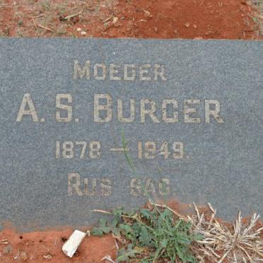 BURGER A.S. 1878-1949 :: BURGER Ben 1913-1962 :: BURGER Cotie 1900-1933