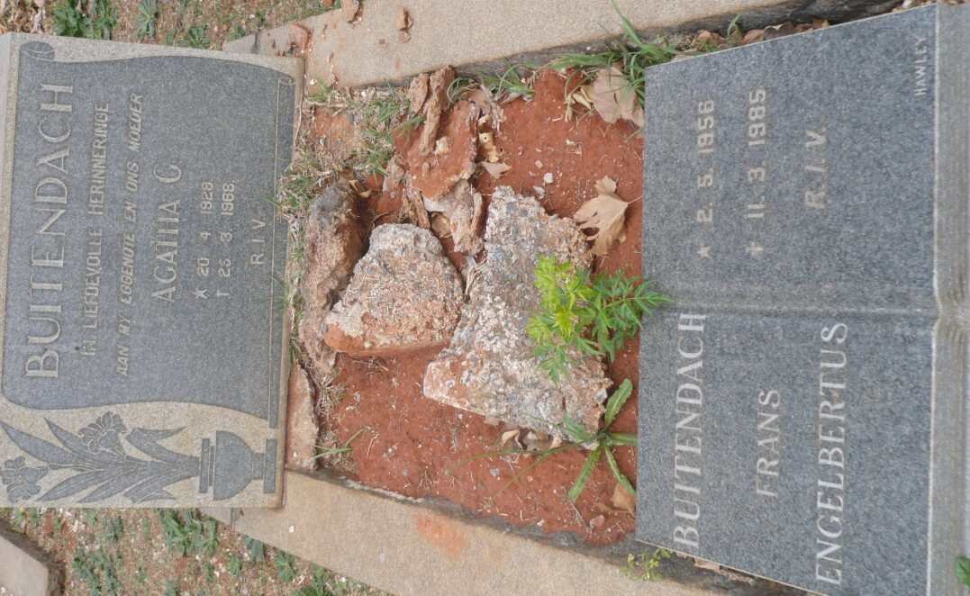 BUITENDACH Agatha G. 1928-1988 :: BUITENDACH Frans Engelbertus 1956-1985