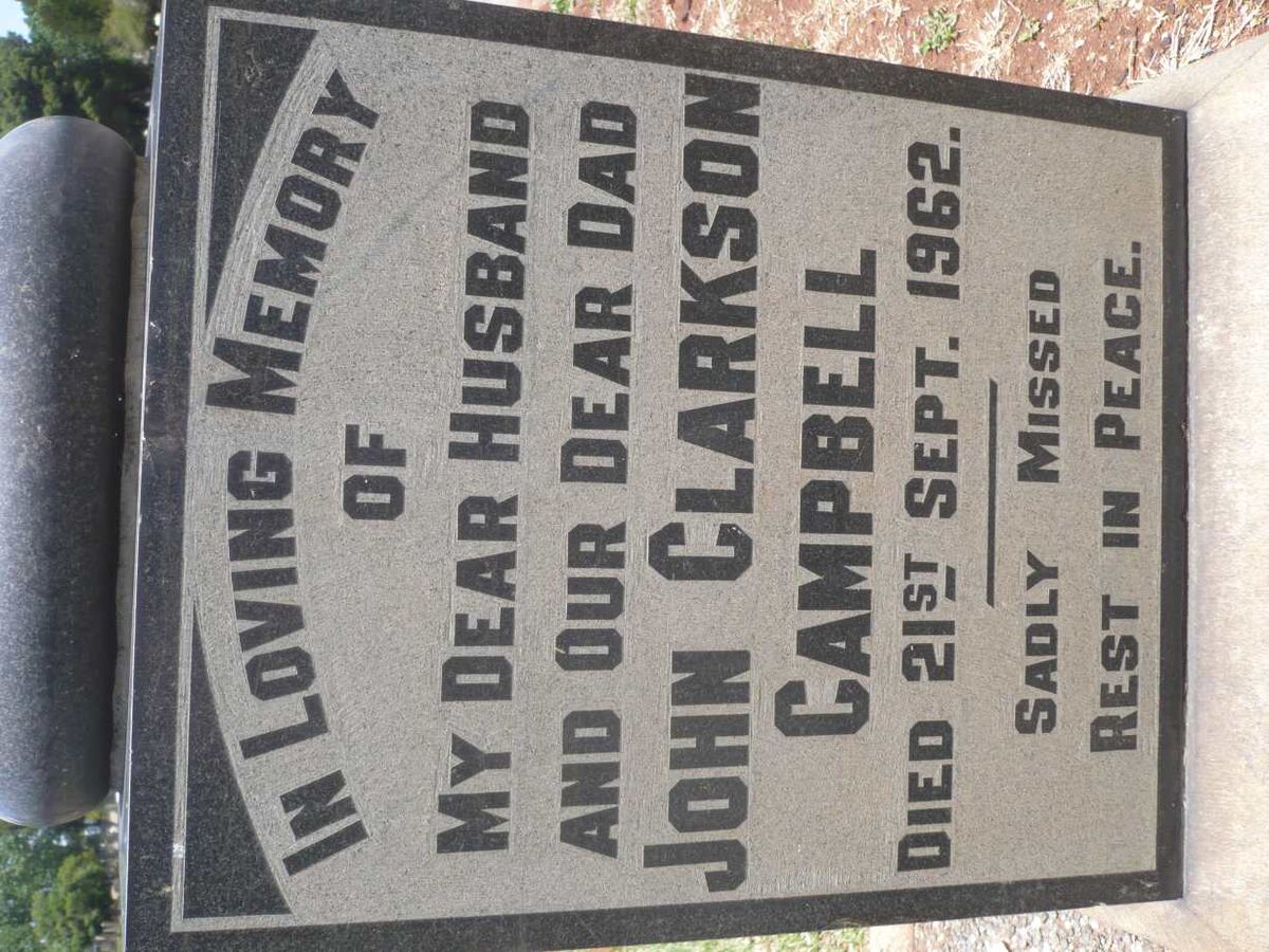 CAMPBELL John Clarkson -1962