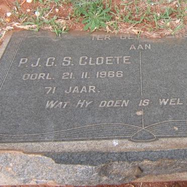 CLOETE P.J.G.S. -1966