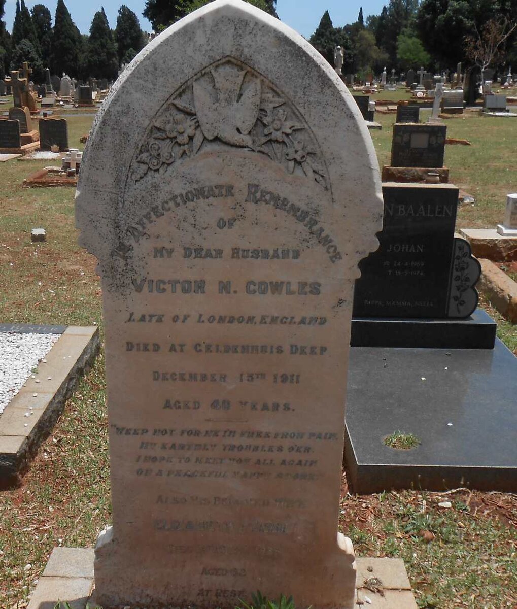 COWLES Victor N. -1911 &amp; Elizabeth -1938