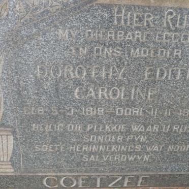 COETZEE Dorothy Edith Caroline 1918-1954