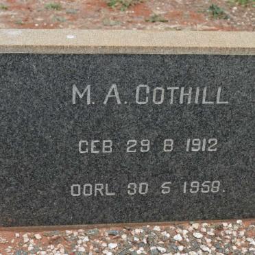 COTHILL M.A. 1912-1958