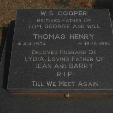 COOPER W.S. :: HENRY Thomas 1924-1991