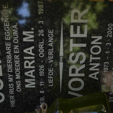 COERTZE Maria M. 1926-1987 :: VORSTER Anton 1973-2000