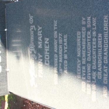 COHEN Fanny Mary -1977