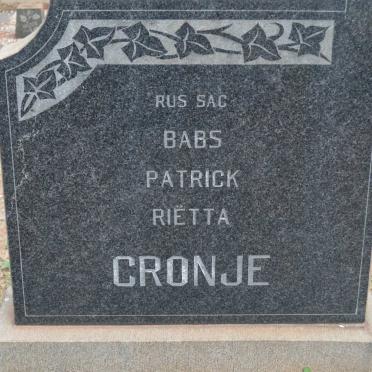 CRONJE Babs :: CRONJE Patrick :: CRONJE Riëtta