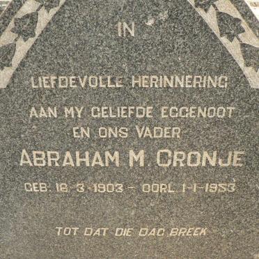 CRONJE Abraham M. 1903-1953