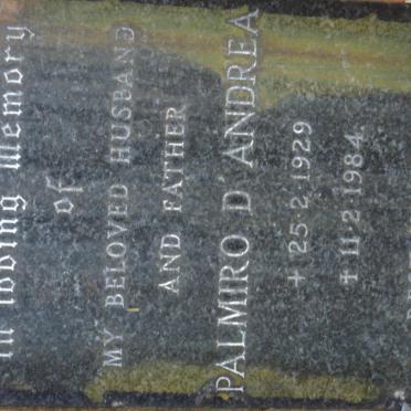 D'ANDREA Palmiro 1929-1984