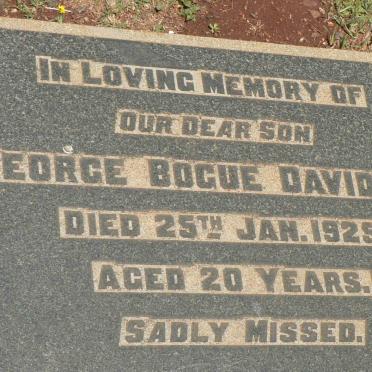 DAVIDSON George Bogue -1925