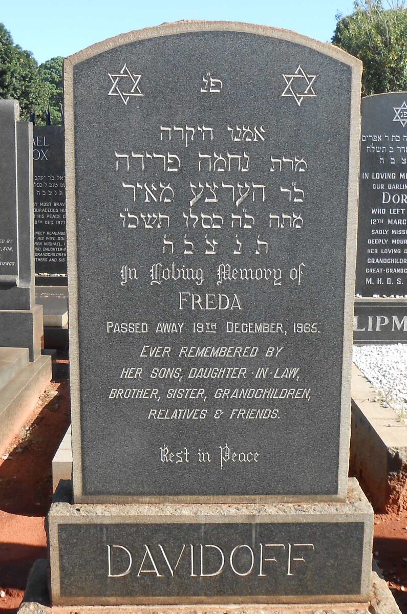 DAVIDOFF Freda -1965